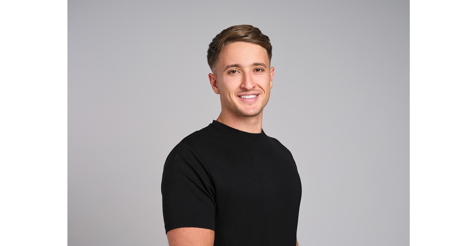 Businessman posing for a corporate head shot for a photo shoot